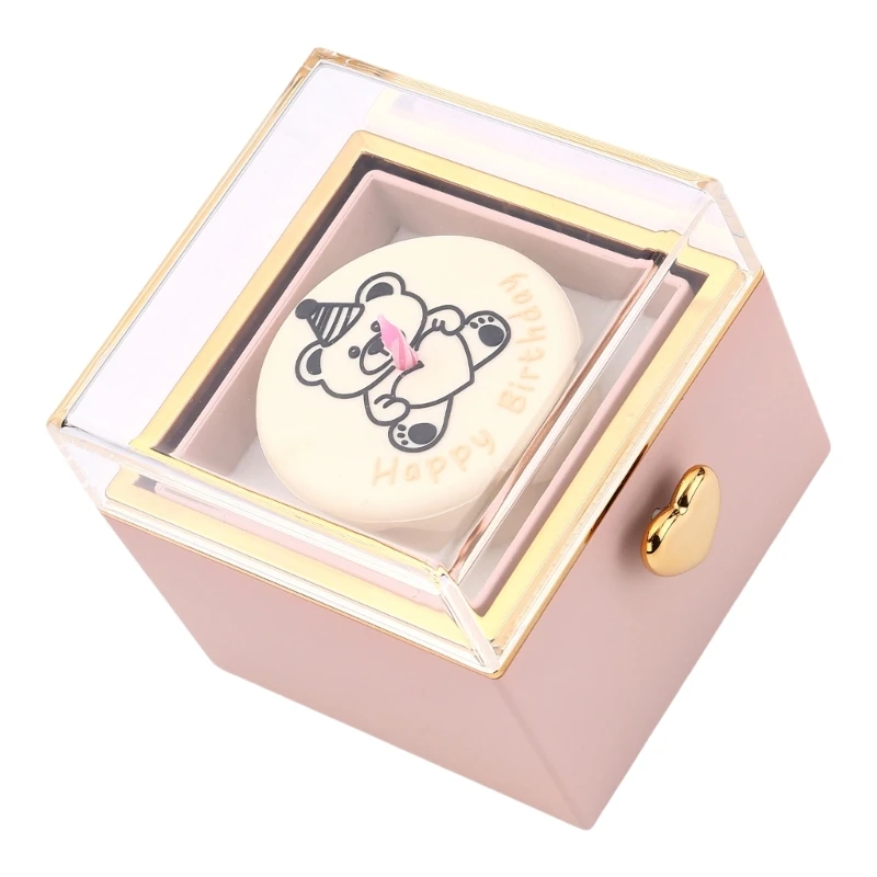Ring Holder Box Rotating Jewelry Box for Birthdays and Anniversary Celebrations