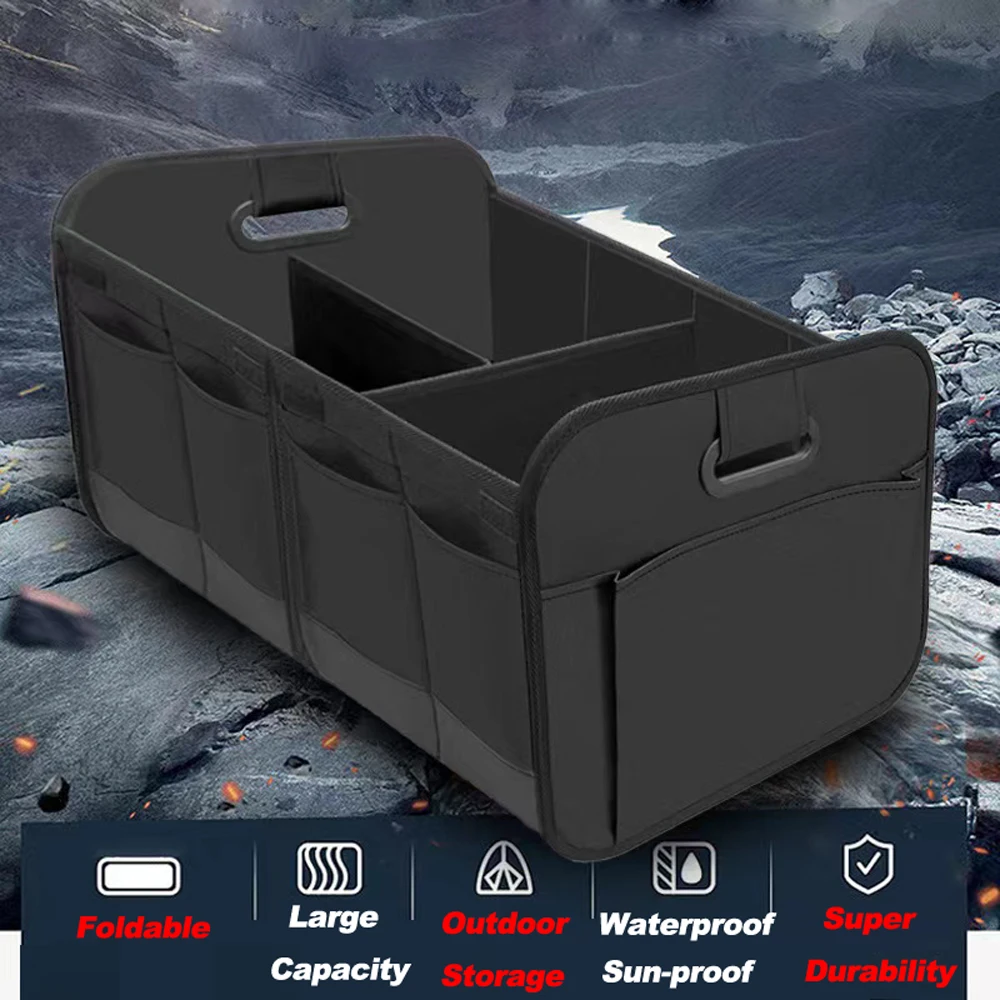 

Car Trunk Organizer Storage Multi-Compartment Foldable and Waterproof, 600D Oxford Polyester For Any Car, SUV,Truck