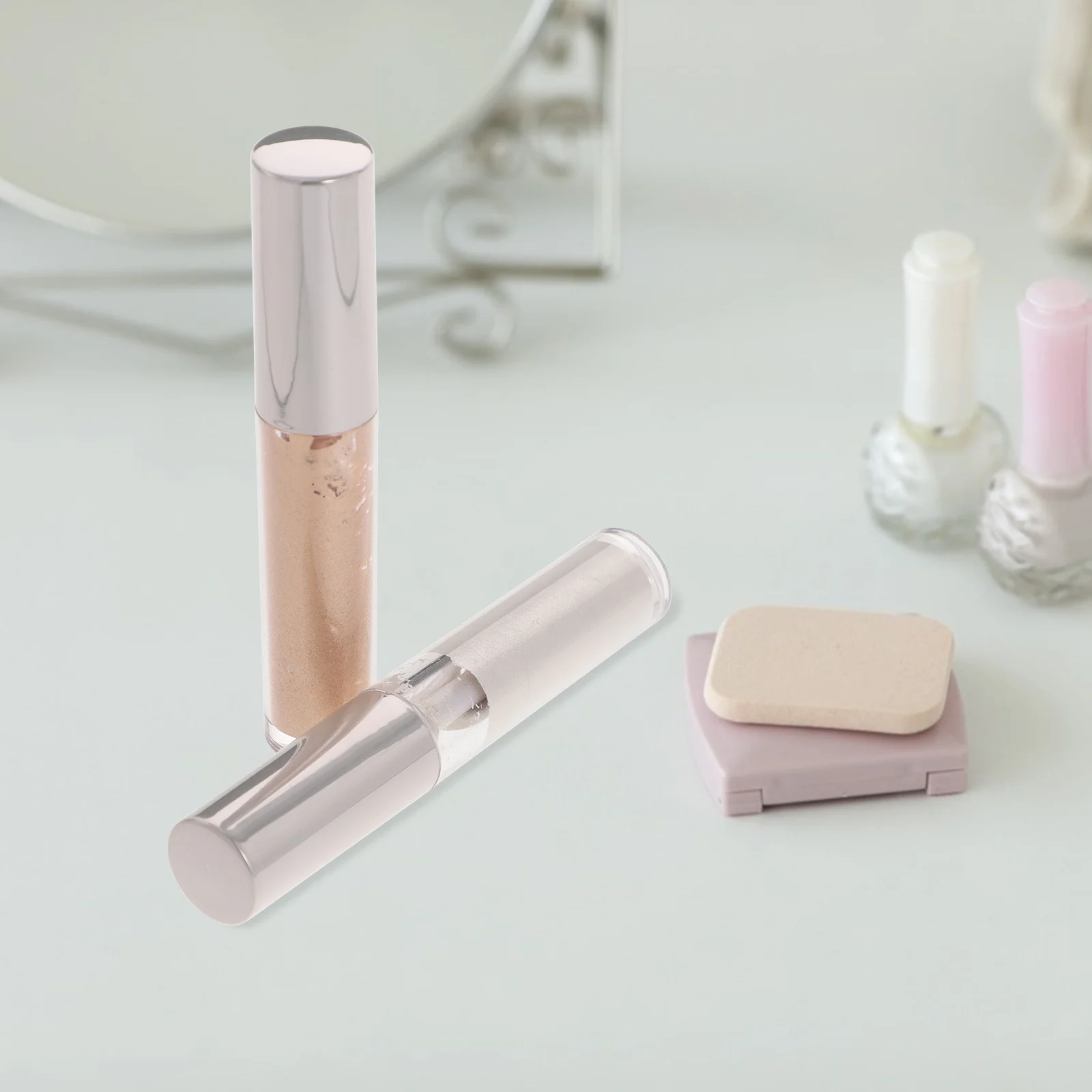 2 szt. Błyszczący cień do powiek w płynie, brokatowy rozświetlacz, długotrwały, żywe kolory, makijaż na urodziny, imprezę taneczną, studniówkę