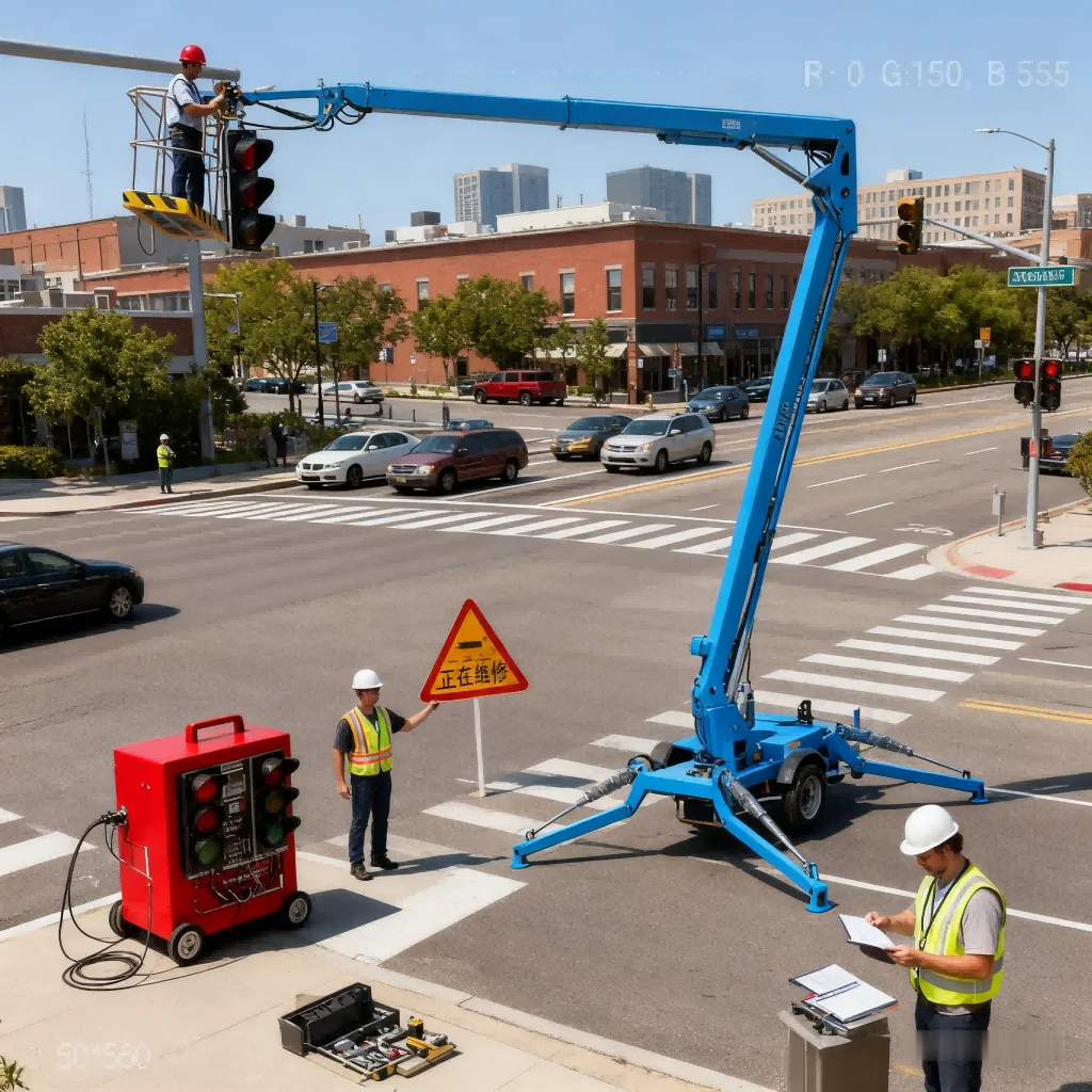 8m-22m Towable Boom Lift Hydraulic Articulated Trailer Boom Lift Cherry Picker With CE ISO