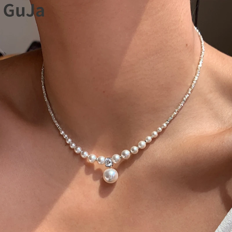 Fashion Jewelry Senior Sense One Layer Small Beads Simulated Pearl Necklace For Women Party Wedding Gift Accessories 2023 Trend