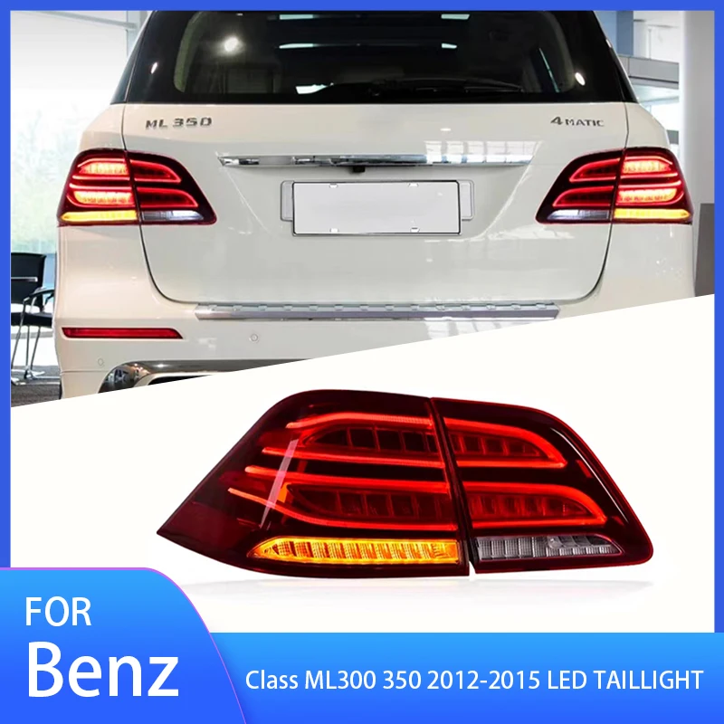 1Pair Taillight For Mercedes-Benz M Class ML ML300 350 2012-2015 new style full LED Dynamic Turn Signal Light Tail Lamp Assembly