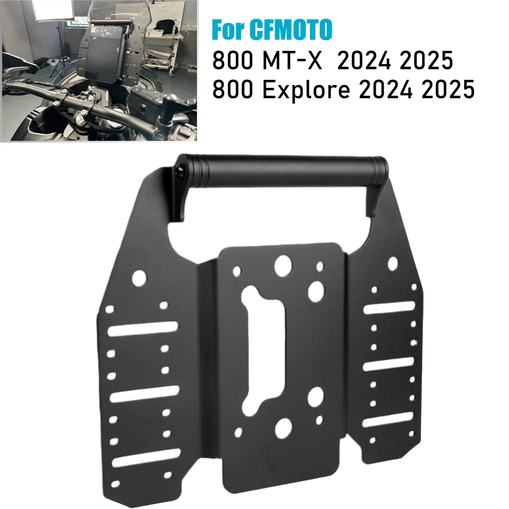 

For CFMOTO 800MTX 800 MT-X MTX 800 Explore 2024 2025 Motorcycle Phone Stand Holder GPS Navigation Bracket Plate Extension Bar