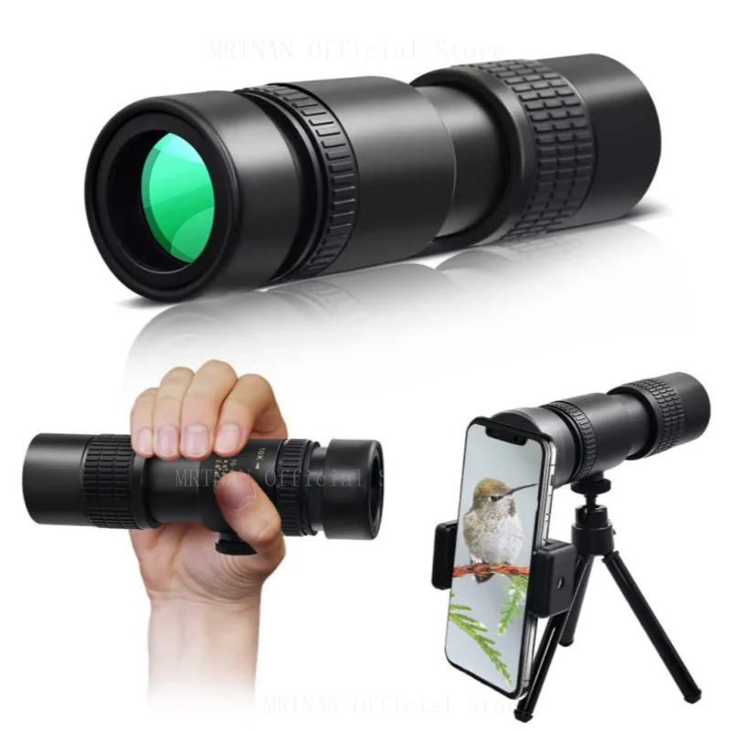 Powerful 300x40 HD Monocular Telescope Long Range Zoom With Tripod Phone Clip For Outdoor Hunting Camping Tourism