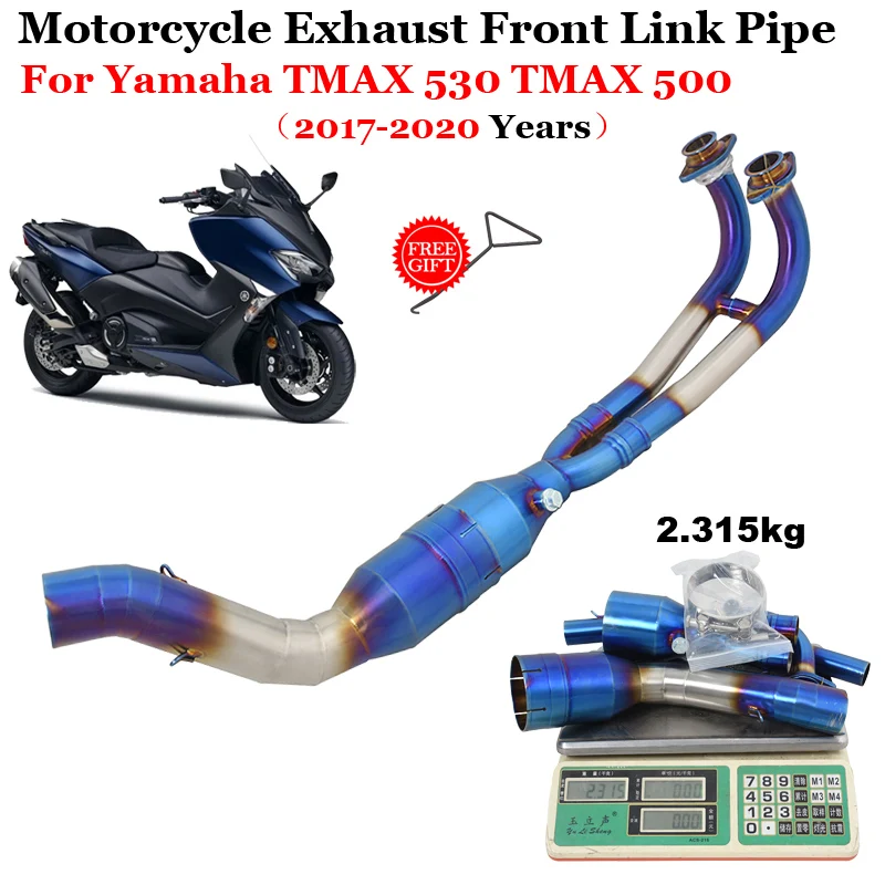 

Motorcycle Exhaust System Escape Moto Front Middle Link Pipe Slip On For Yamaha TMAX530 TMAX500 TMAX 530 500 2017 2018 2019 2020