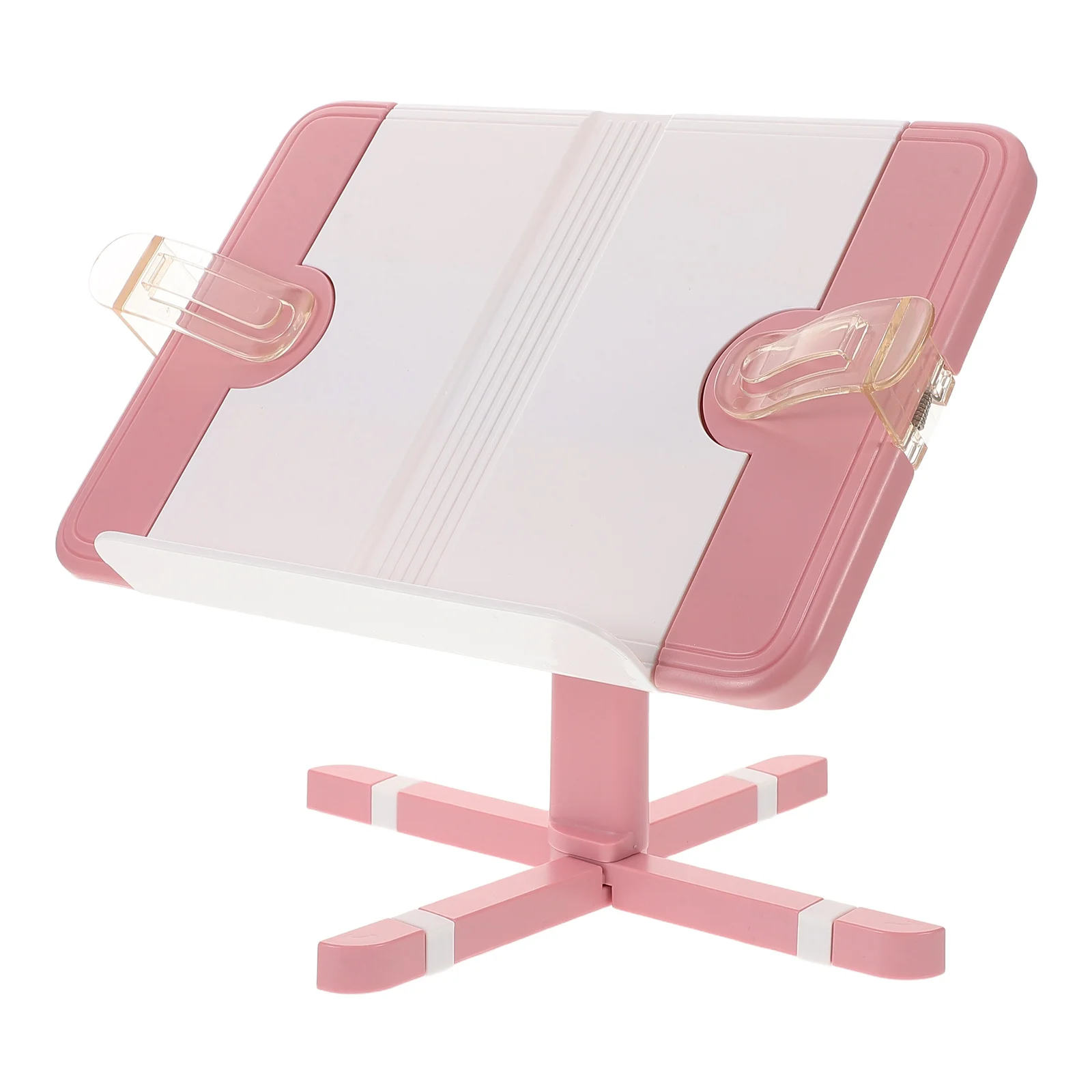 

Pink Desktop Music Stand Adjustable Height Foldable Portable Sheet Music Holder Book Display Stand for Piano Guitar Violin