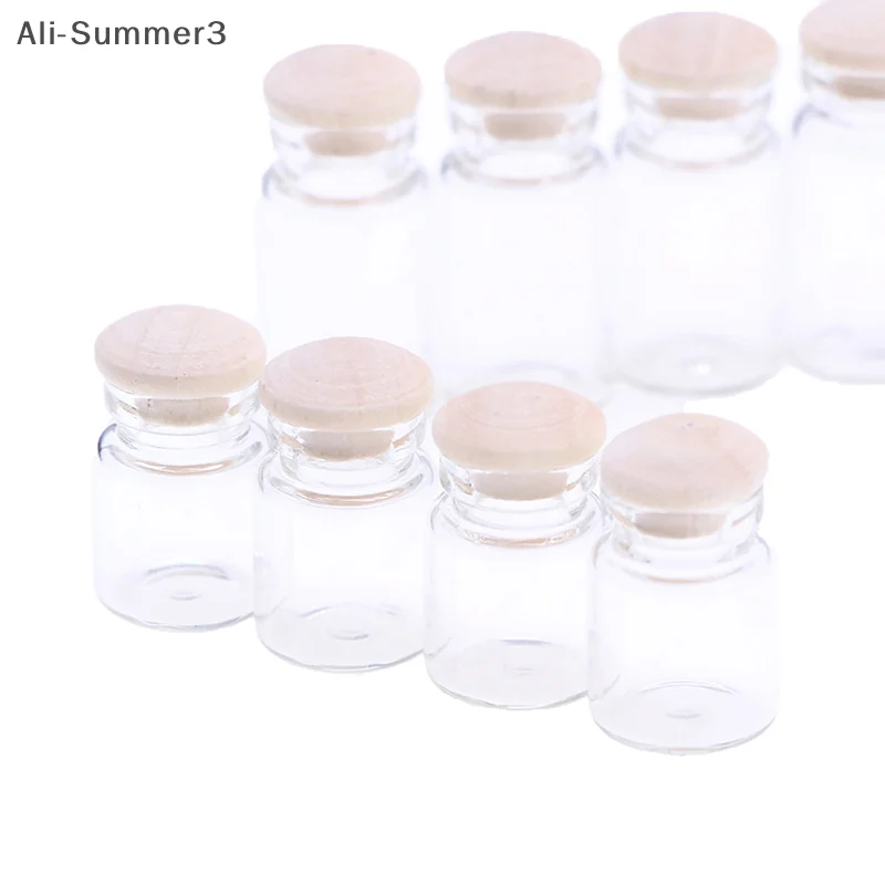 4개 세트 인형 집 미니 캔디 병 주방 음식 놀이 장면 투명 보관 병