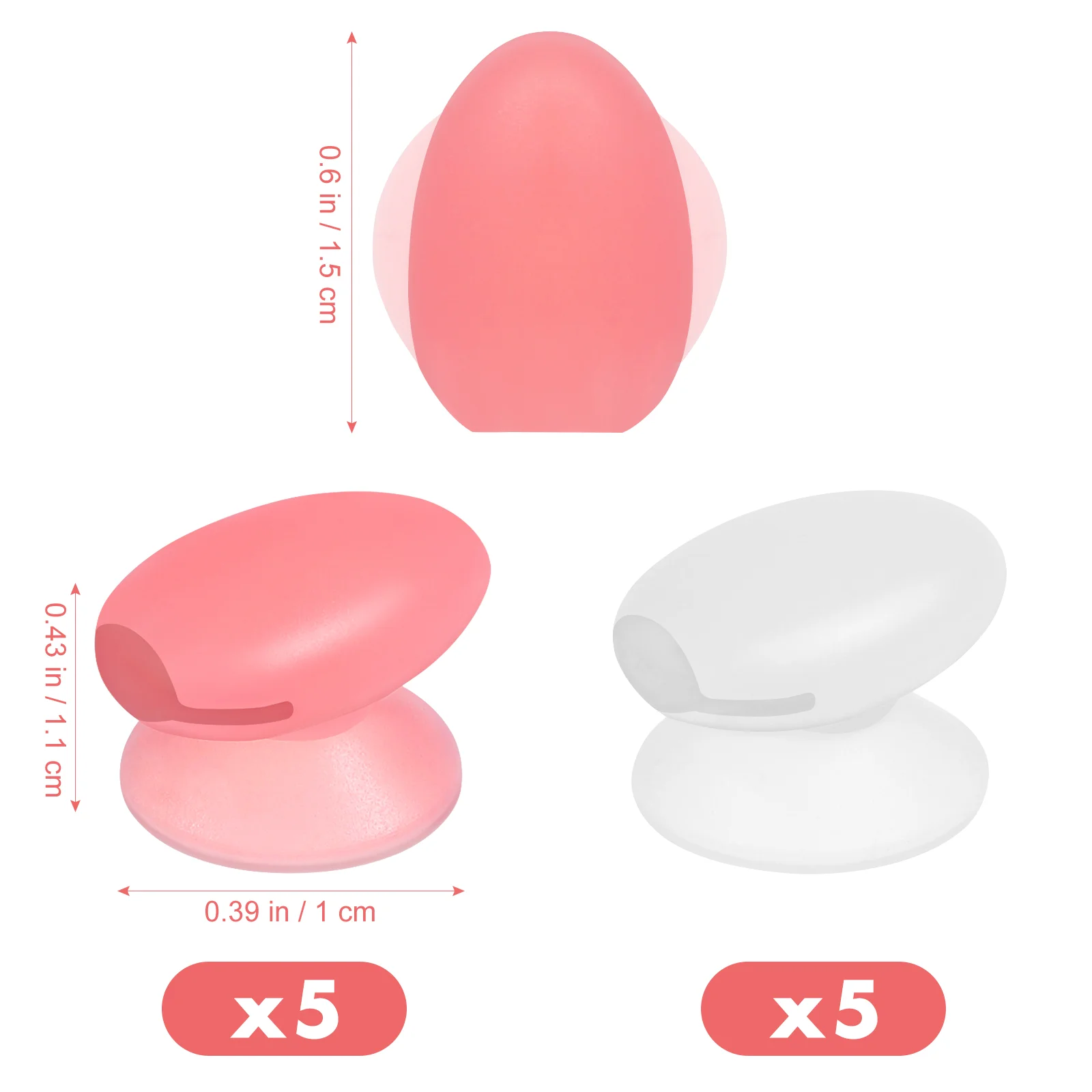 10 Pcs Silicone Lip Brush Cover Covers Care Accessories Anti Lost Makeup Dust Proof Protector