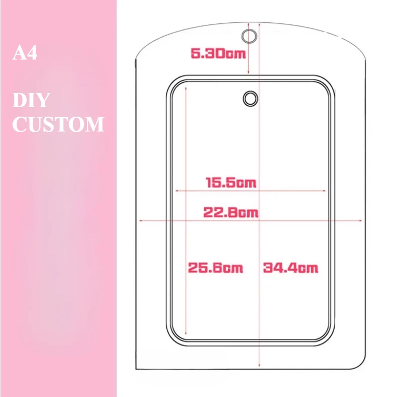 Custom A4 PC Holder Kpop Idol Poster Card Display Holders, Large DIY Star Chasing Girl Cross-body PVC Card Holder