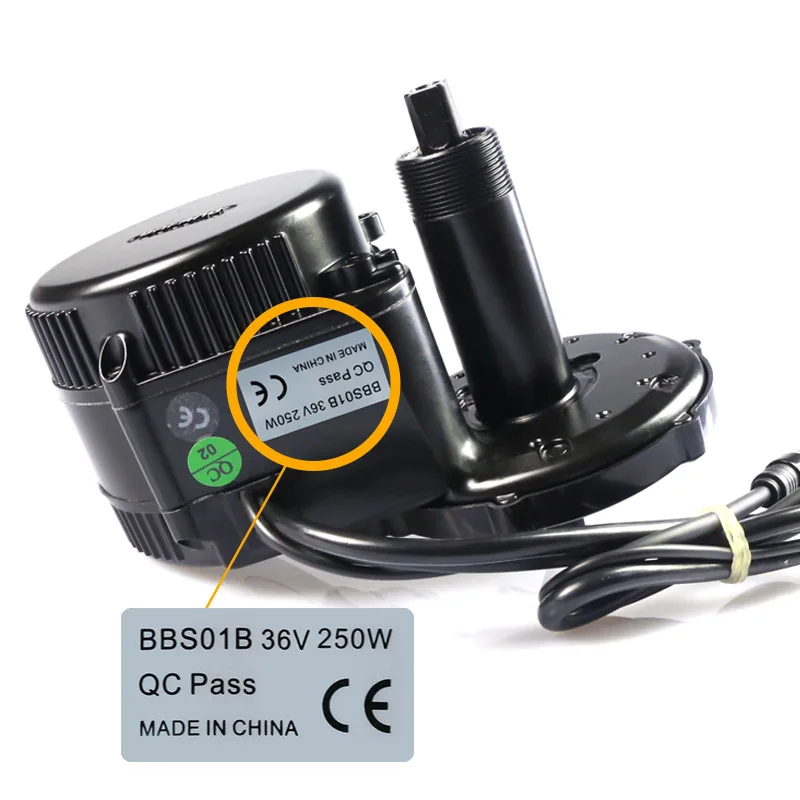 Bafang-Kit de motorisation de vélo électrique 36V, 250W, 6 pièces, autocollant, pour modèles BBS01/02 BBSHD