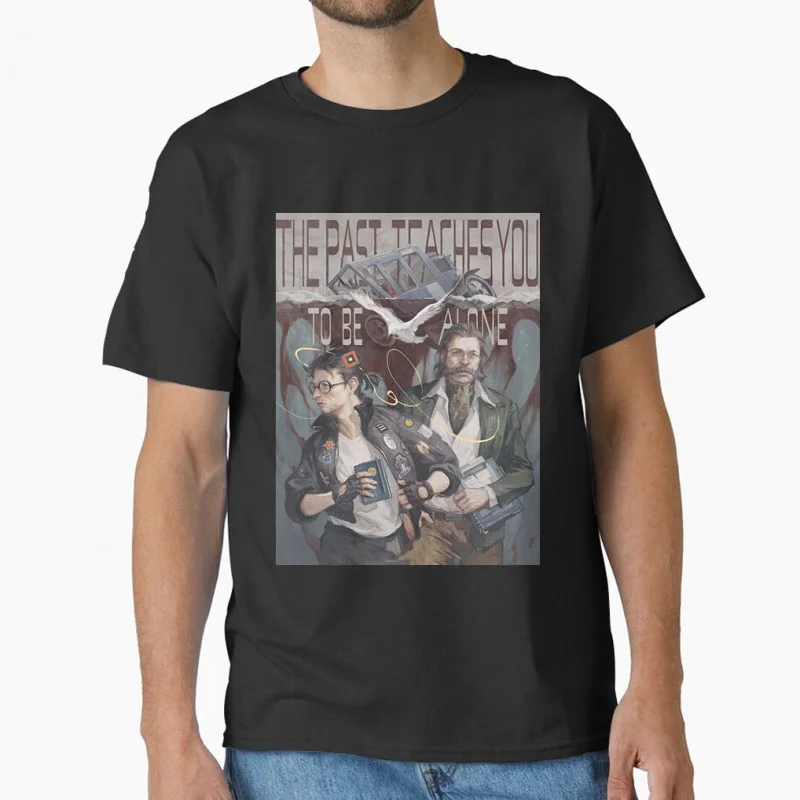 

0731 Kim kitsuragi and harry du bois Anime Disco Elysium rpg video game Gift T shirt 100% cotton print large size Tops S-6XL