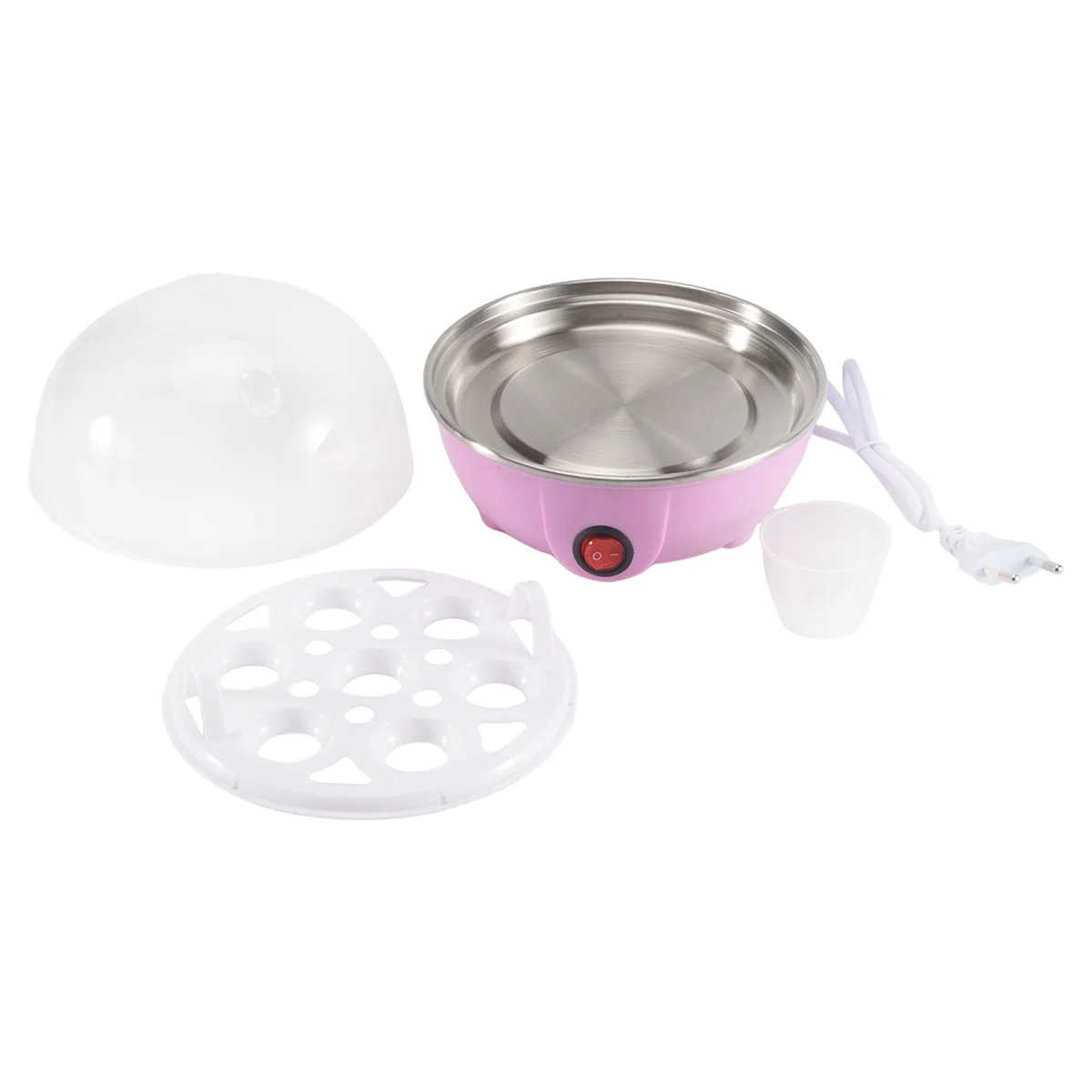 

A99U Rapid Egg Cooker: 7 Egg Capacity Electric Egg Cooker for Hard Boiled Eggs, Poached Eggs, Scrambled Eggs Pink EU Plug