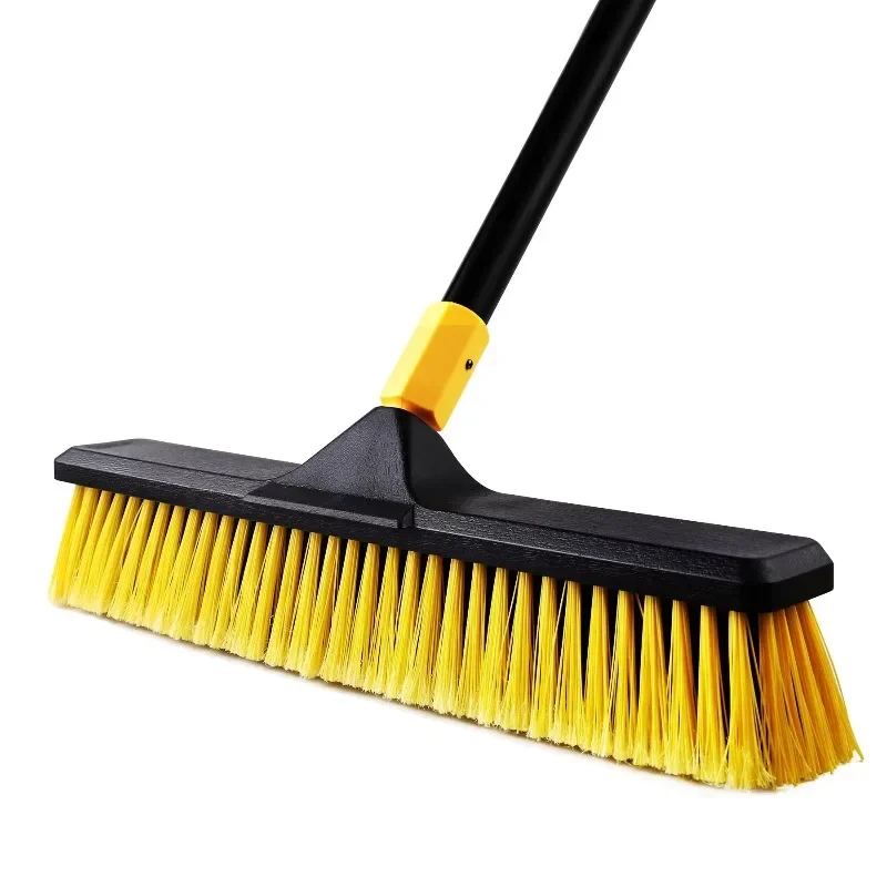 

Heavy Duty Push Broom Brush 24 Inches Wide 65.3 Inches Long with Iron Alloy Aluminum Handle Pet Hair Removal Long Lasting Strips