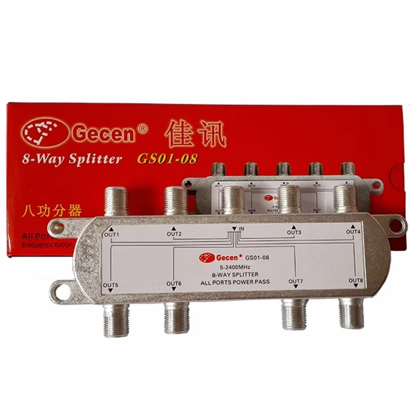 Jiaxun GS01-08 One point eight power divider 8 power divider Satellite TV distributor 8 cm
