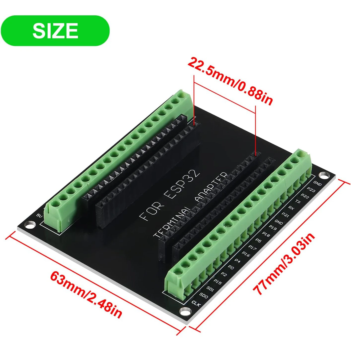 38PIN ESP32 Breakout Board, Aideepen ESP32 ESP32S Breakout Board GPIO 1 into 2 for 38PIN Narrow Version NodeMCU-32S