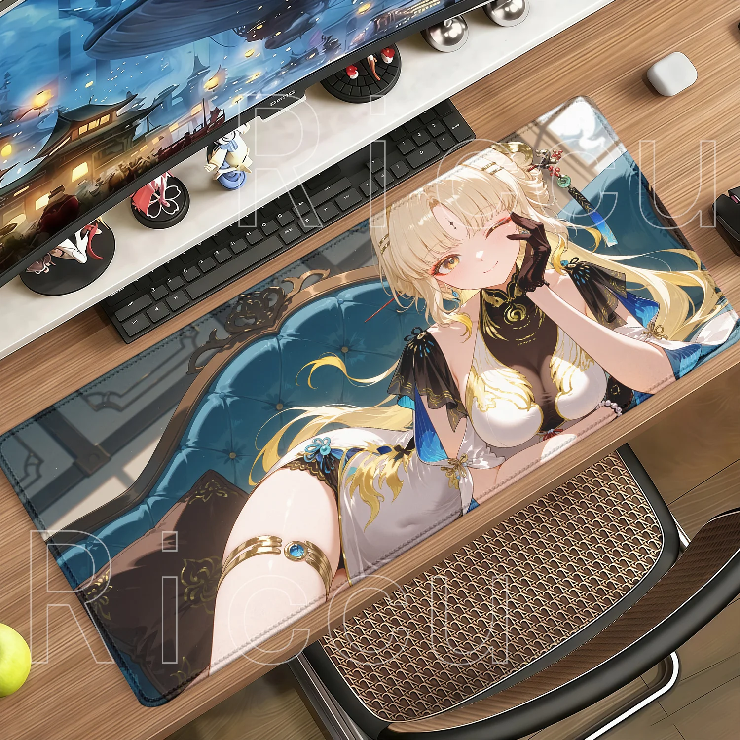 Sexy Suisui‌ Yangyang Wuthering Waves WuWa Mouse Pad HD Printing Office Accessories Mousepad Gaming Non-slip Anime Girl Desk Mat