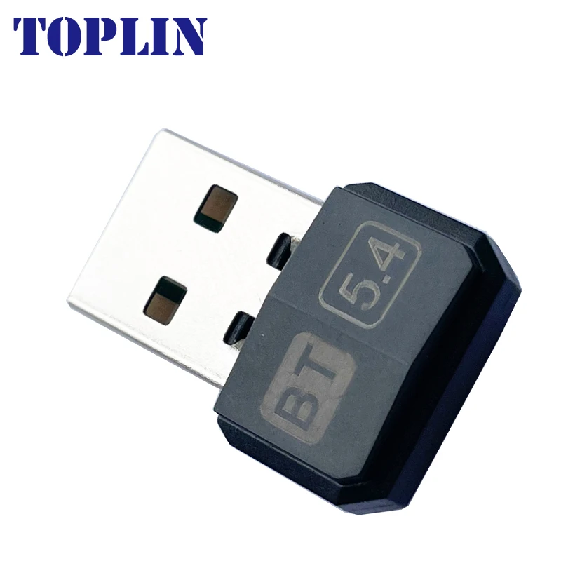 Adaptador USB Bluetooth 5.4 Dongle para PC Speaker, Teclado Mouse sem fio, Receptor de Áudio de Música, Transmissor Livre