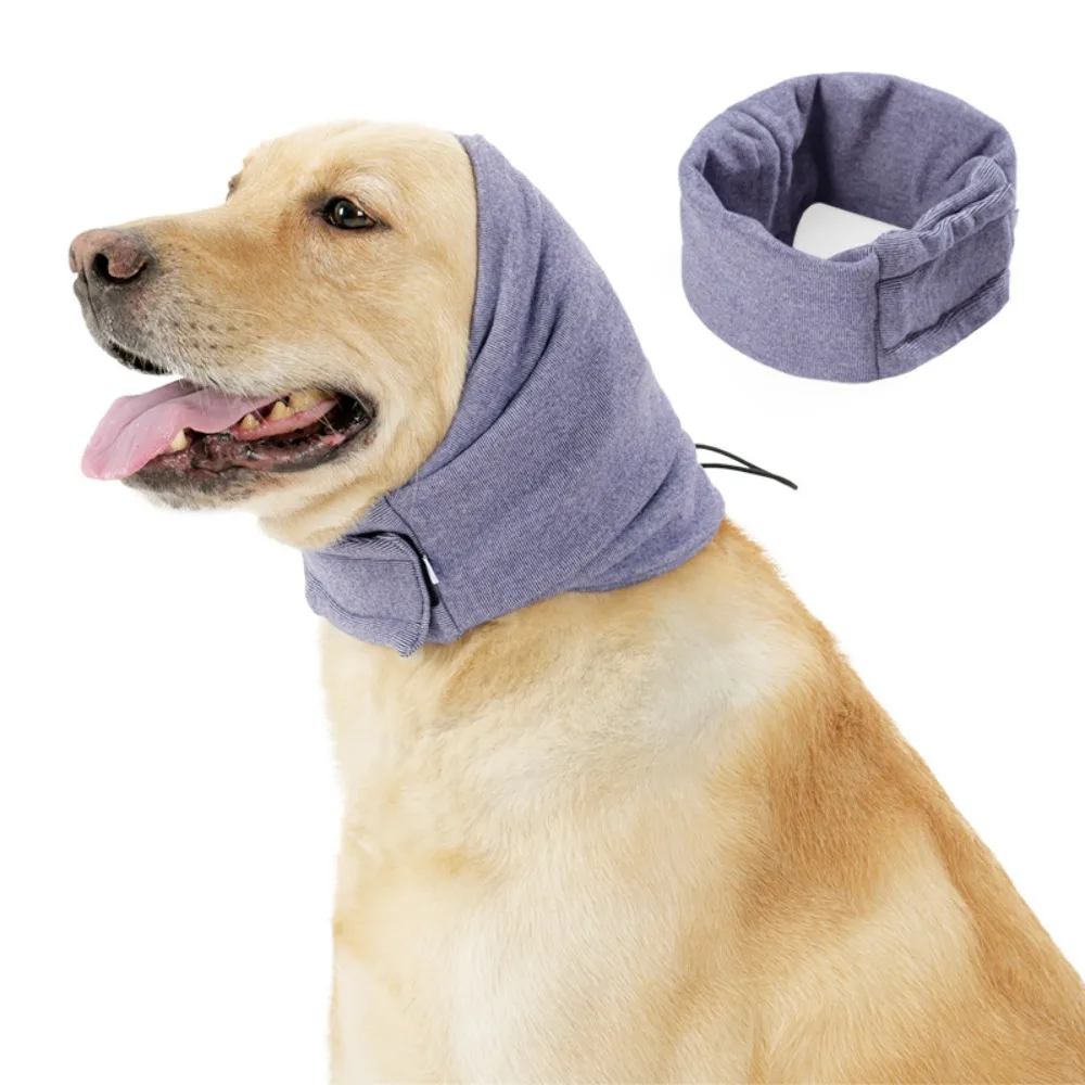 

Dog Snood Dog Grooming Ear Muffs Noise-Proof Washable Dog Neck and Ears Warmer Ear Wrap for Fireworks Anxiety Relief Dog Calming