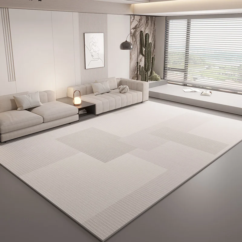 VIKAMA Minimalist Abstract Line Area Carpet Non Slip Art Pattern Floor Mat for Living Room Bedroom Indoor Home Decoration