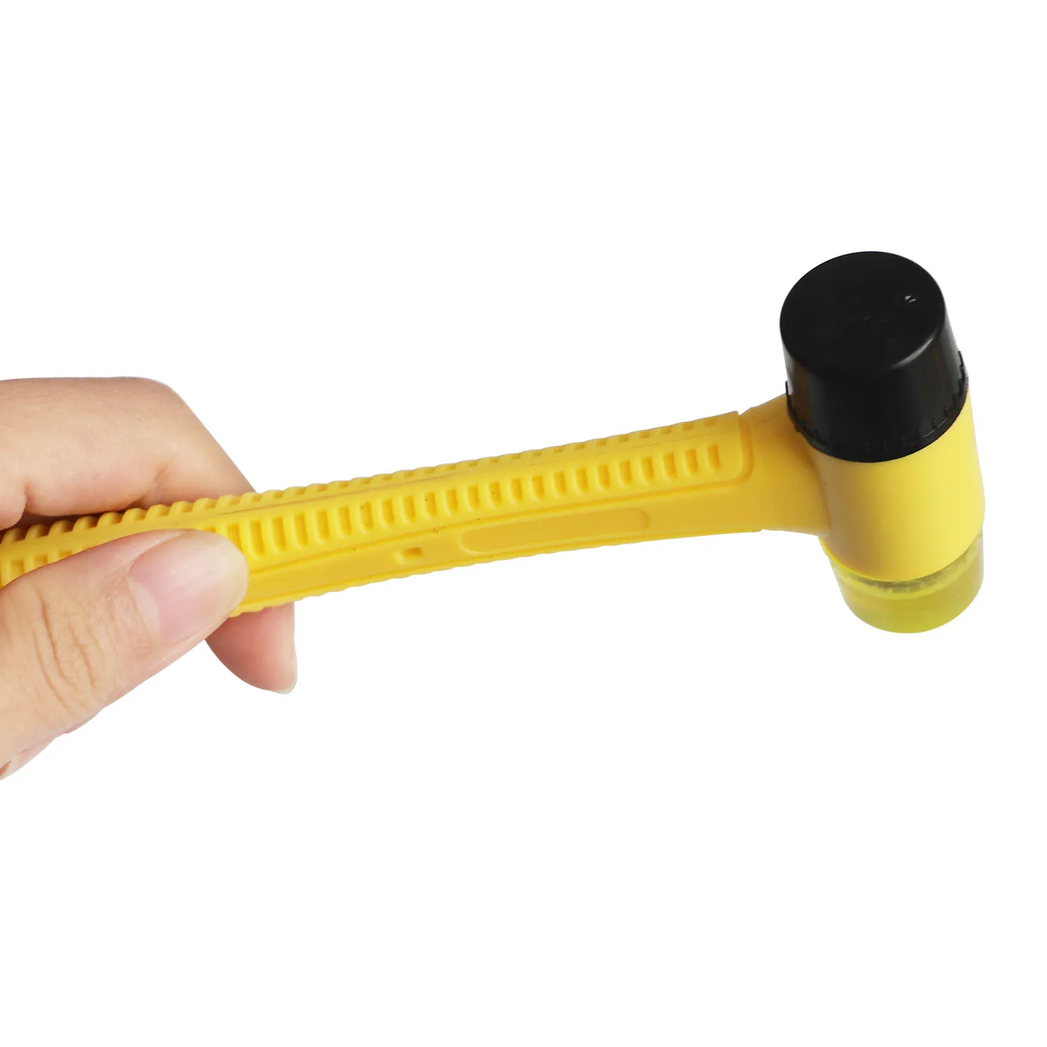 Double-Faced Rubber Mallet Hammer - Soft, Ergonomic Anti-Shock/Slip Handle for Jewelry, Leather, and Woodworking