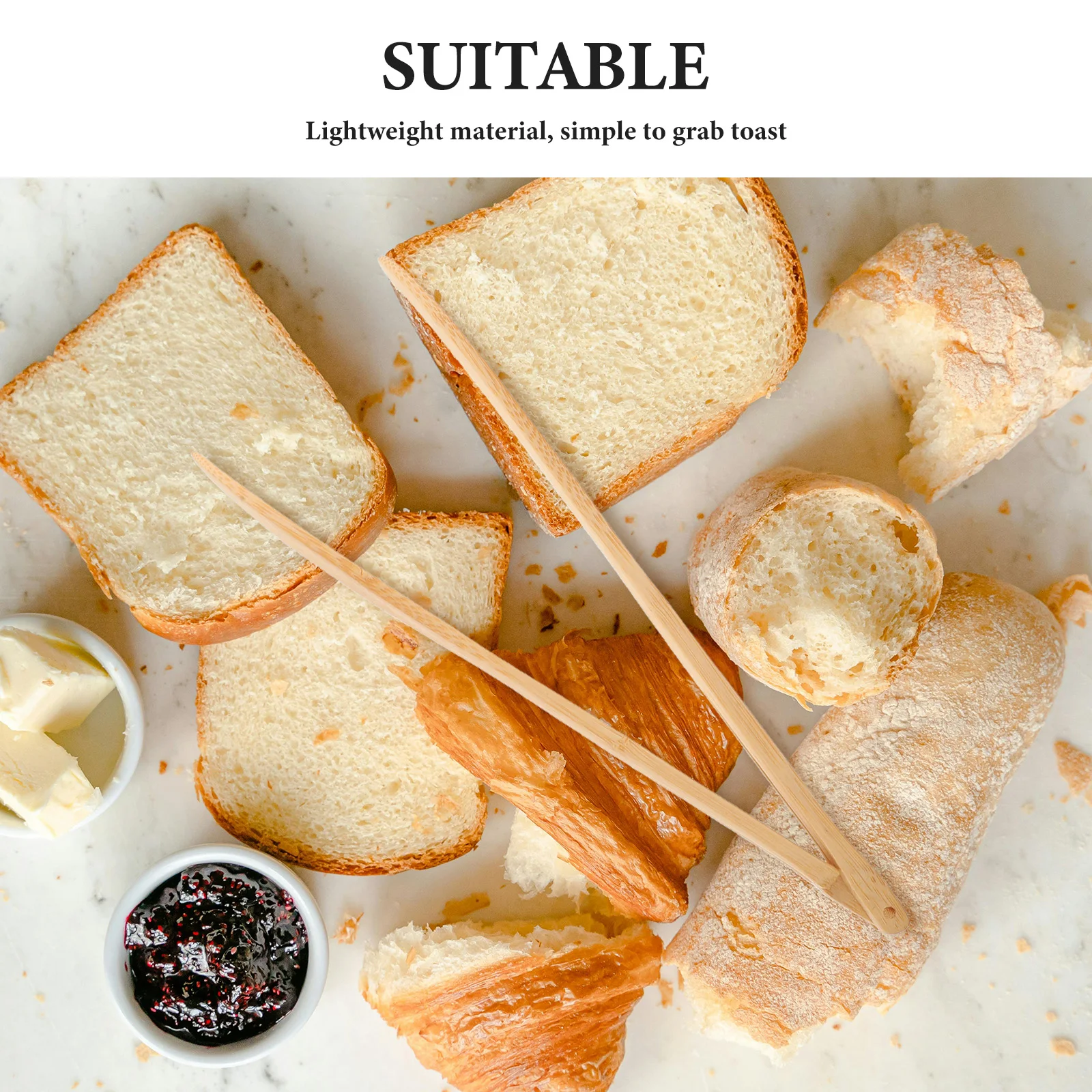 2 قطعة ملقط الخيزران نخب لا الطلاء المضادة للانزلاق قابلة لإعادة الاستخدام أواني المطبخ الطبخ 12 بوصة محمصة ملقط شواء شواء الغذاء