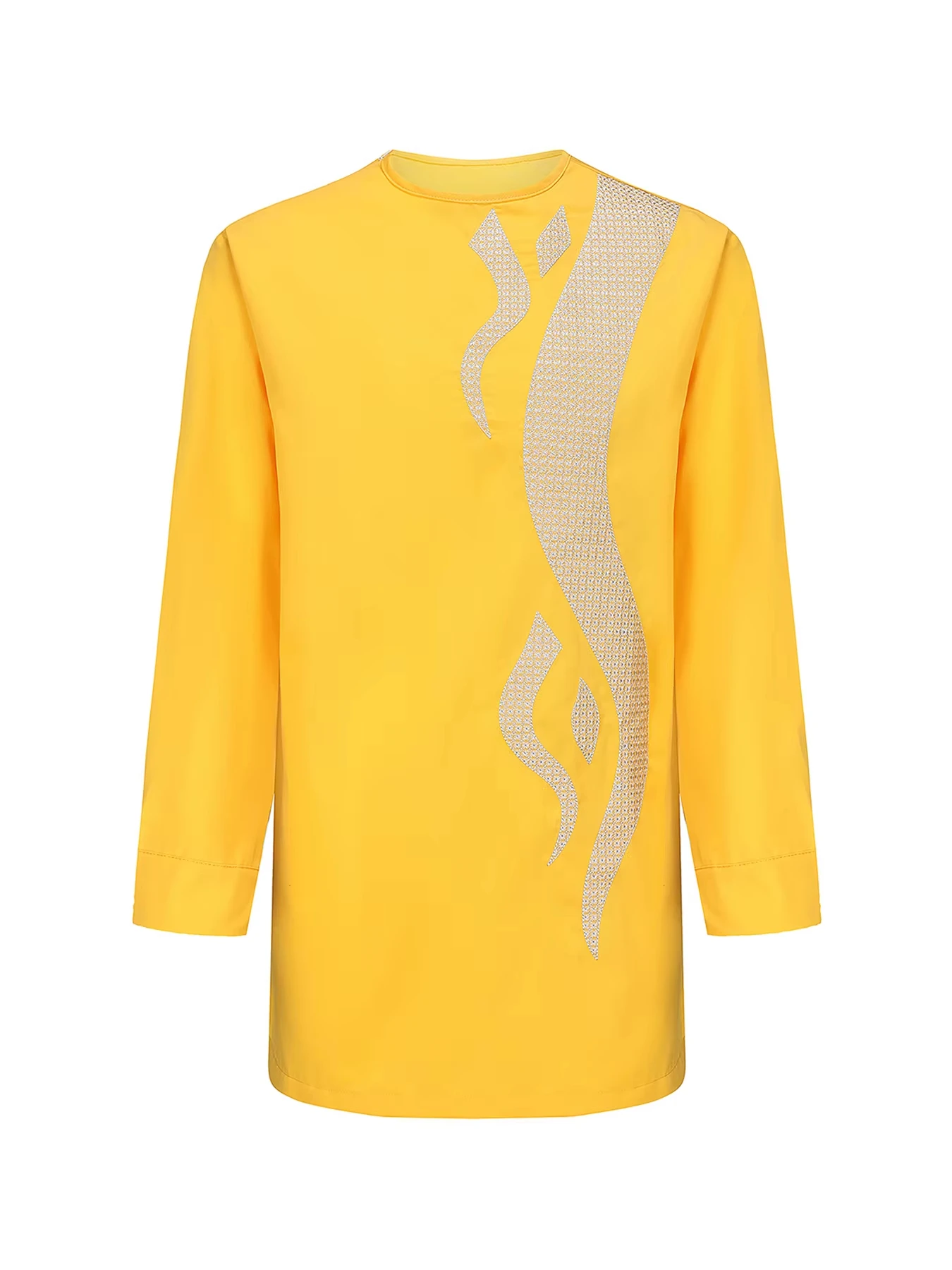 Traje caftán de verano para hombre, Top de manga larga con cuello redondo, pantalones, traje tradicional redondo africano, estilo nacional, novedad