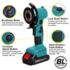 Makita-Mini meuleuse d'angle électrique sans balais, aste, rotation à 180 °, polisseuse, batterie 18V, 21V 2