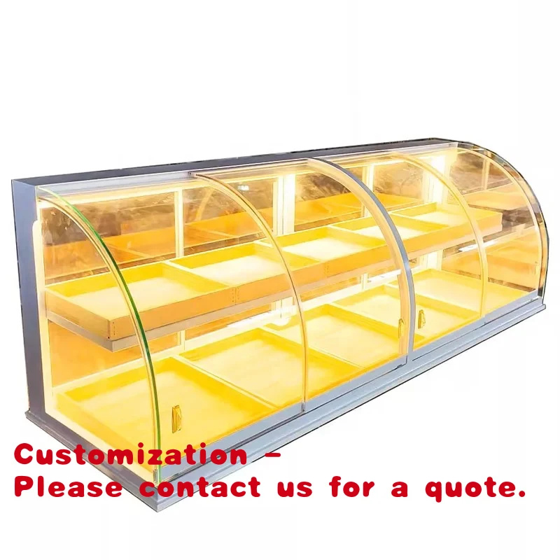 

custom.Custom Food Display Racks Bread Desserts Pastries Cakes-Various Types Shopping Mall Furniture Glass Display Cabin