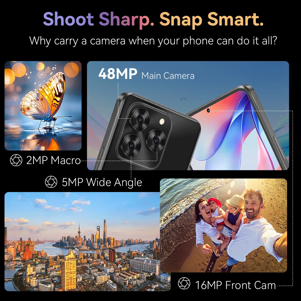 Cubot Note 60 Smartphone, Android 15, 7.2-inch 120Hz Display, Octa-core,16GB(6+10GB )RAM 128GB ROM, 48MP Camera, 7000mAh Battery