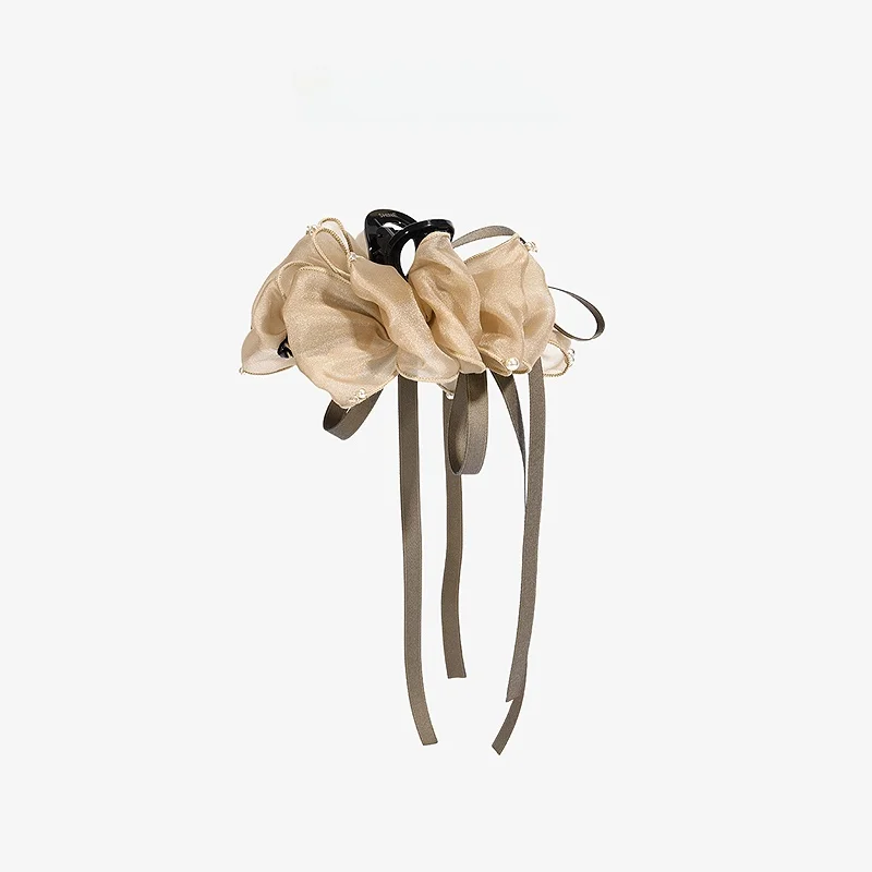 elegant-green-shadow-series-hair-clip-fashionable-hair-accessories-lightweight-gauze-pleated-stylish-hair-grips