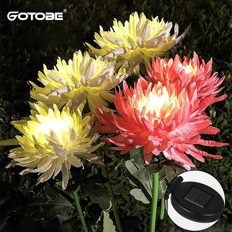 

Solar Chrysanthemum Light Outdoor Garden Simulation Flower Grass Lights IP65 Waterproof Garden Floor Lamp Garden Decorative Lamp