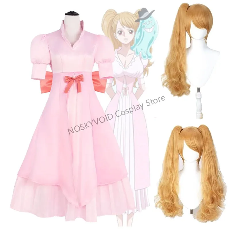 

2025 Anime Charlotte Pudding Cosplay Dresses Totto Land BIG MOM Pirates Pudding's Wigs Headgear Halloween Costumes Female Pirate