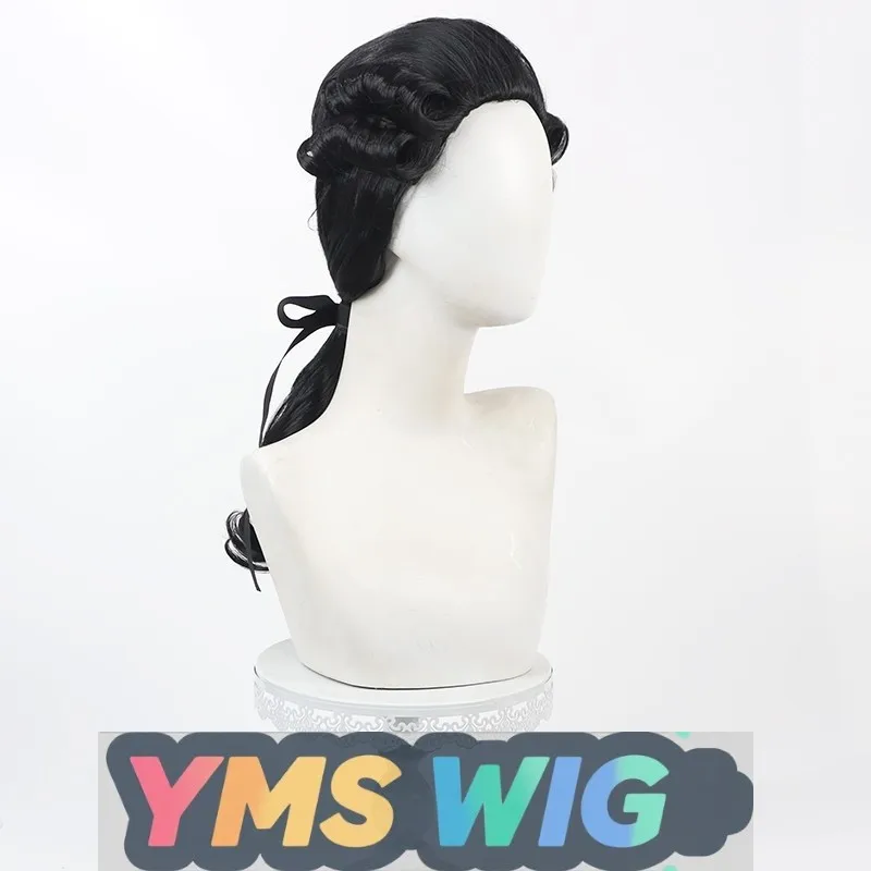 【MES WIG】 Accessoires de spectacle de palais, couvre-chef, perruque de Cosplay d'avocat de juge, spectacle de pianiste pour hommes européens et américains