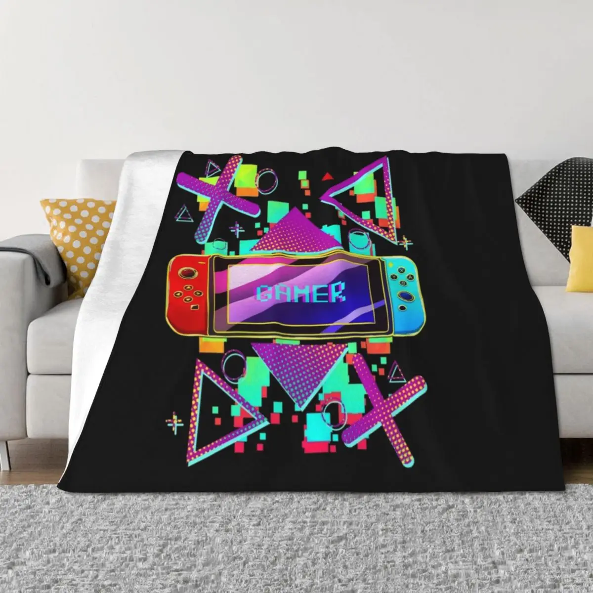 

The gaming switch Throw Blanket Soft For Decorative Sofa Personalized Gift Blankets