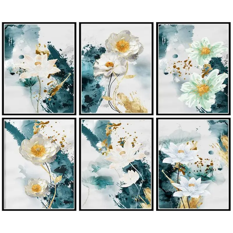 

GATYZTORY 40x50cm Coloring By Number White Lotus For Adults Oil Painting By Numbers Flower On Canvas Home Decoration