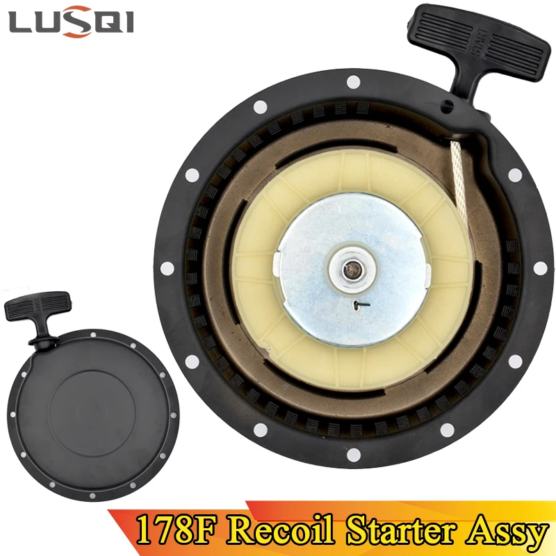 LUSQI Recoil Starter Assy Motor Start Repair Part For 3KW Diesel Engine L60 L70 178F 5-7HP Generator Accessories