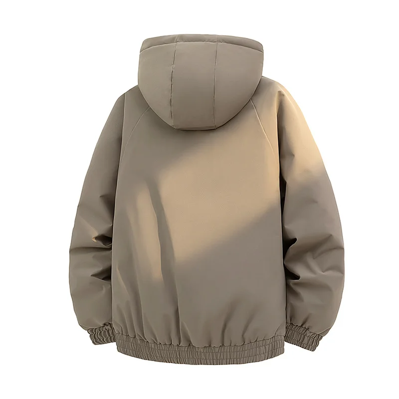 الشتاء الرجال في الهواء الطلق موضة الاتجاه يندبروف تنفس مقنعين أسفل سترة عالية الجودة العصرية الدافئة والباردة والدليل على سترة #4