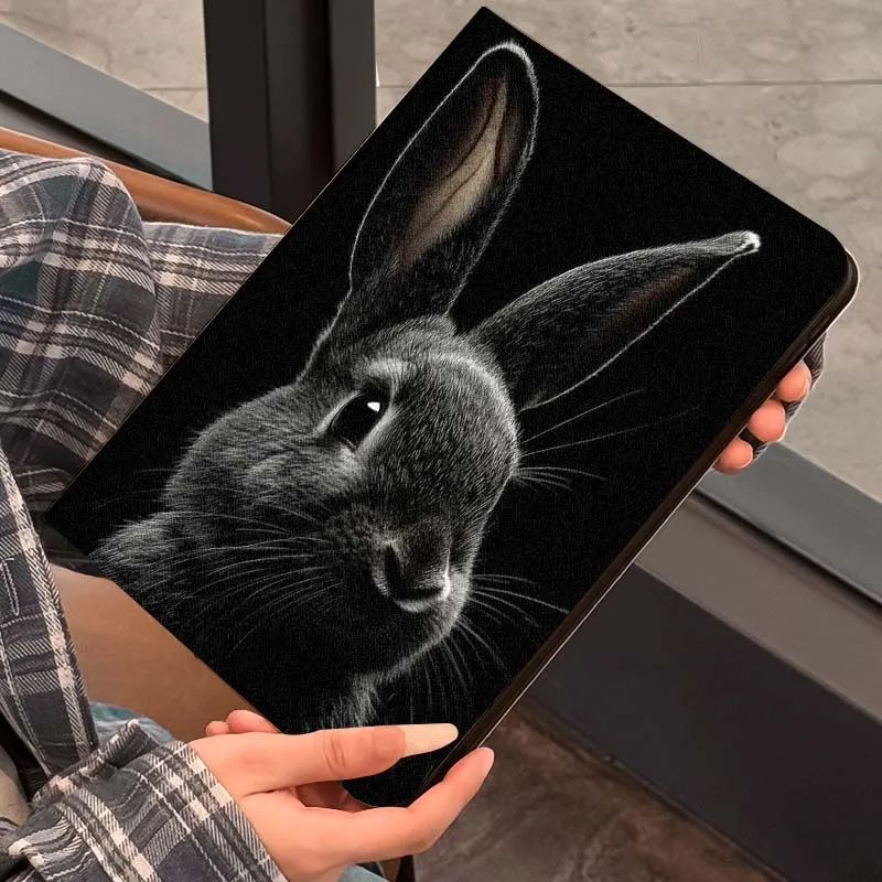 أرنب إبداعي لطيف نمط لابل آي باد 11th 10th 10.9 10.2 Pro 12.9 2 Air 3 13 11 7th 9.7 mini 7th 6 8.3 حافظة كمبيوتر لوحي #6