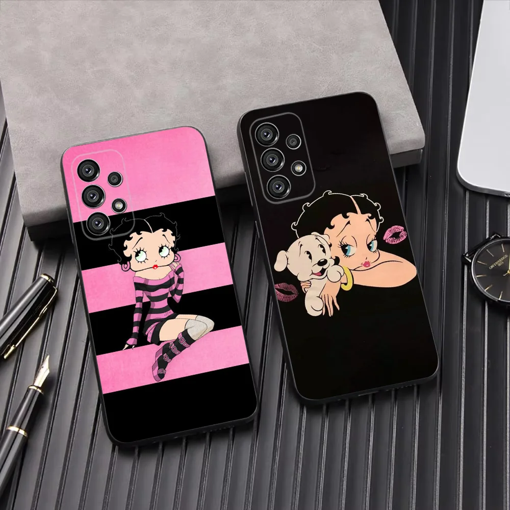 

Cartoon-B-BettyS-S Phone Case For Samsung Galaxy A13,A21s,A22,A31,A32,A52,A53,A71,A80,A91 Soft Black Shell