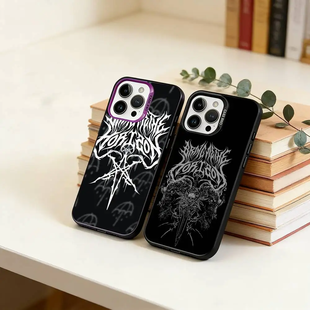 Rock Band B-BMTH  Phone Case For iPhone 17,16,15,14,13,12,11 Plus,Pro Max,XS,Colorful Silver Phone case Funda Cover