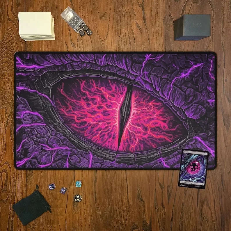 

Flying Dragon Eye Design 90x40cm Playmat Anti-slip and Washable Lock Edge Mouse Pad Long Gamer Desk Mat Suitable for Magic Party