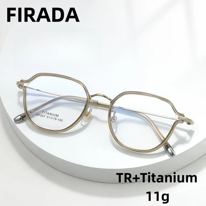 

FIRADA модные удобные очки ретро очки из чистого титана роскошные оптические очки по рецепту оправа для женщин MP207-BM