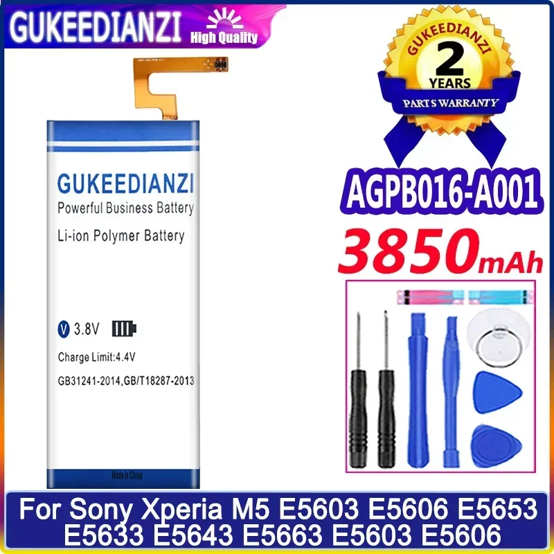 3850mAh AGPB016-A001 Replacement Battery For Sony Xperia M5 E5603 E5606 E5653 E5633 E5643 E5663 E5603 E5606 Free Tool Track NO.