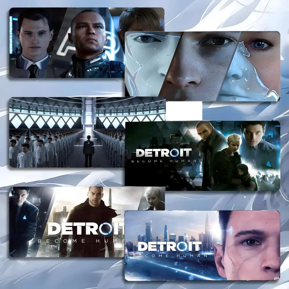 Futuristisches Detroit Become Humans Mauspad, großes Gaming-Mauspad mit LockEdge, verdickte PC-Tisch-Schreibtischunterlage