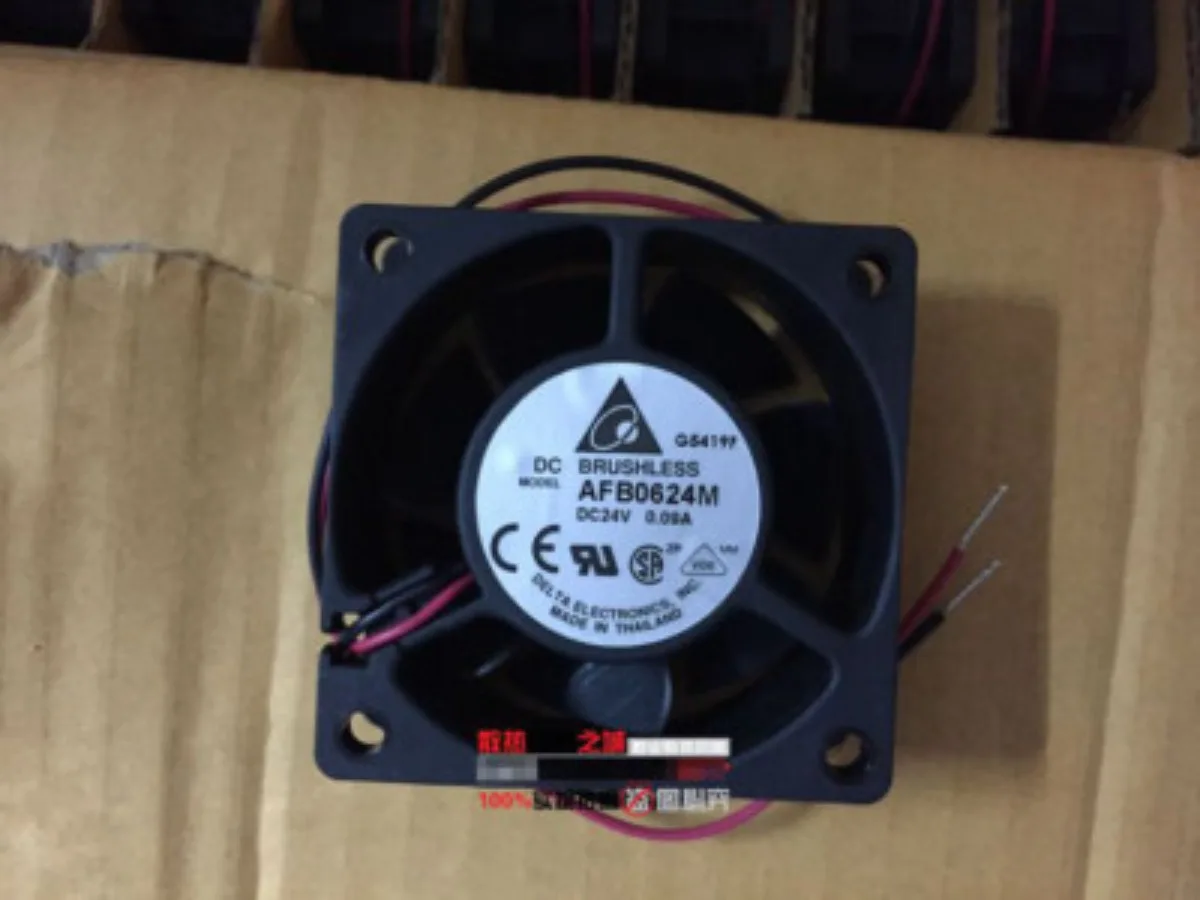 1pcs for DELTA AFB0624M 24V 0.09A 6025 2-wire ball cooling fan