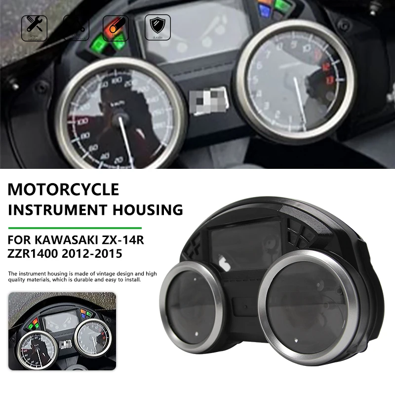 

Motorcycle for ZX-14R ZX14R ZX 14R ZZR1400 ZZR 1400 2012 2013 2014 2015 Speedometer Instrument Case Tachometer Housing Cover