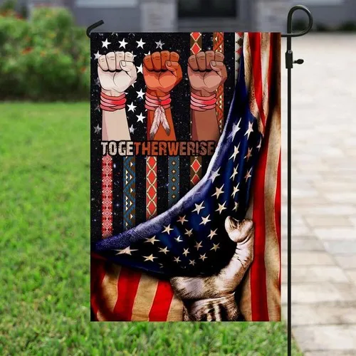 Together We Rise Native American Flag Garden Flag JJE DDI GGX