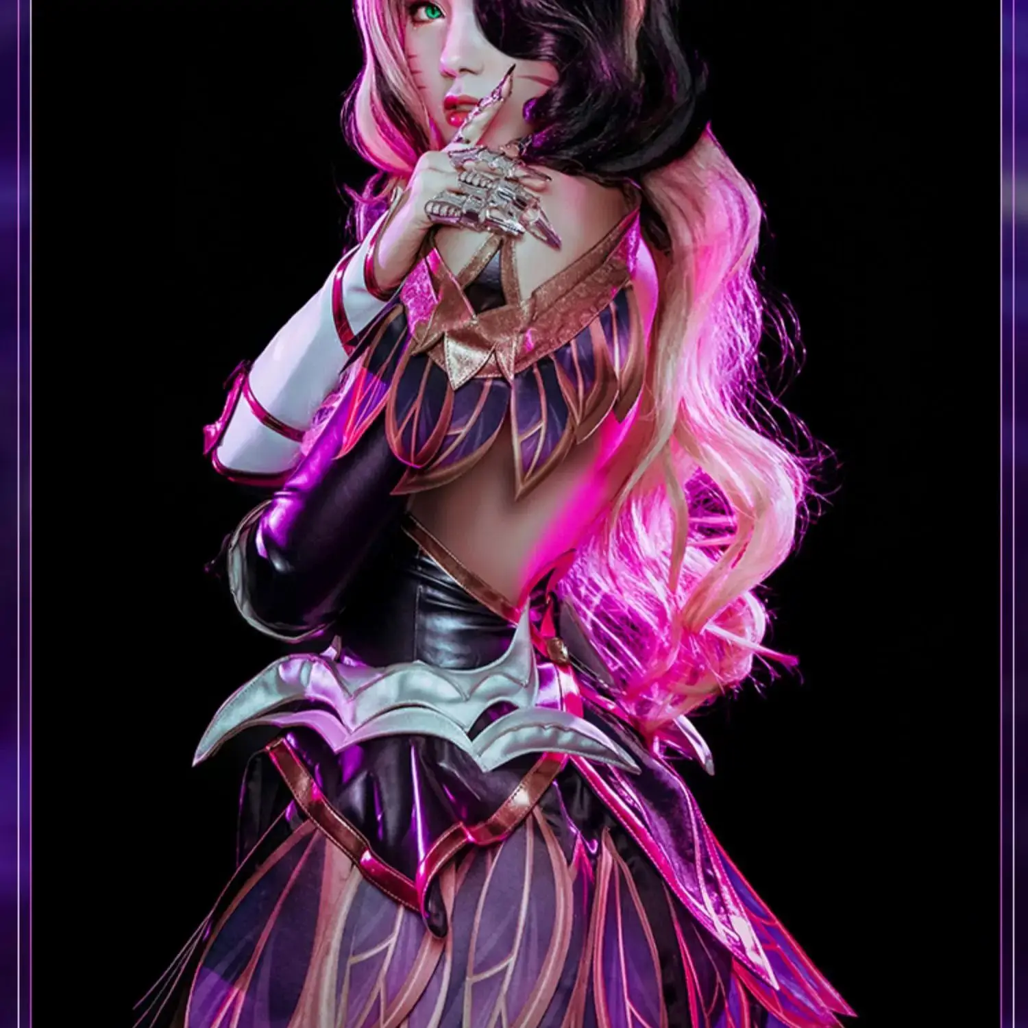 Game Cosplay Witch Ahri Costume Anime Coven Ahri Costume With Ears Tails Wigs Halloween Costume Ahri Witch Women Dress