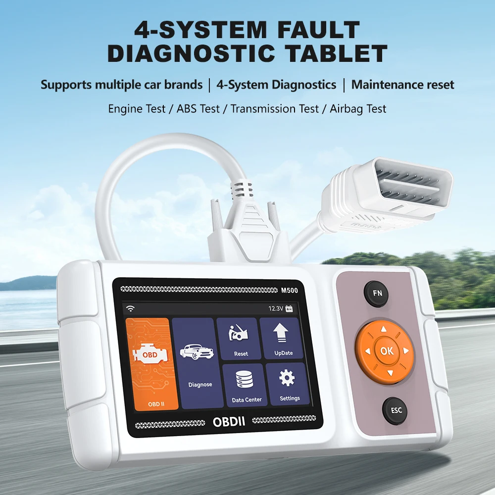 M500 Car OBD2 Scanner Diagnostic Tool Voltage Tester Professional Auto Check Engine Code Reader OBDII Automotive Scanner