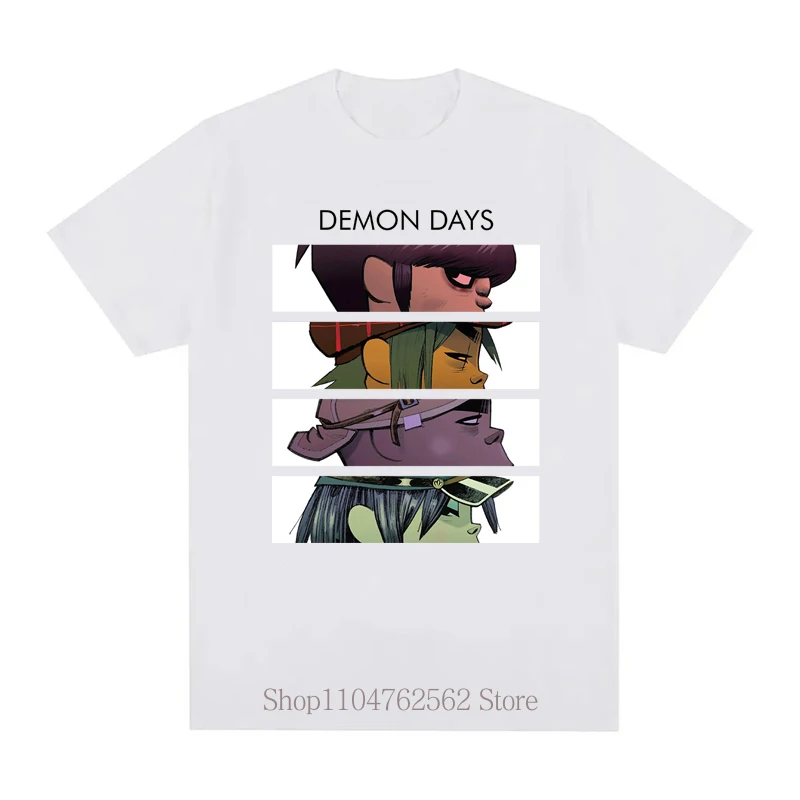 Gorillaz Print T-shirts Women Men Summer High Quality Casual Fashion Loose Streetwear Vintage Tops Crew Neck Short Sleeve Tees